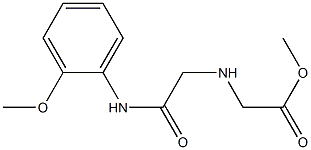 methyl 2-({[(2-methoxyphenyl)carbamoyl]methyl}amino)acetate Structure