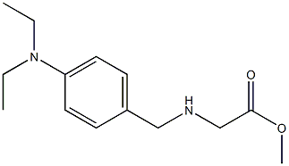 methyl 2-({[4-(diethylamino)phenyl]methyl}amino)acetate,,结构式