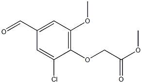methyl 2-(2-chloro-4-formyl-6-methoxyphenoxy)acetate Structure
