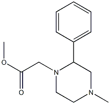 methyl 2-(4-methyl-2-phenylpiperazin-1-yl)acetate Struktur