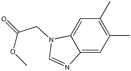 methyl 2-(5,6-dimethyl-1H-1,3-benzodiazol-1-yl)acetate Struktur