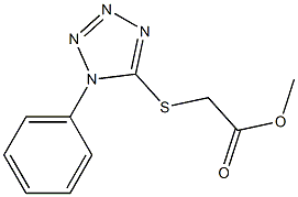 (1-フェニル-1H-テトラゾール-5-イルチオ)酢酸メチル 化学構造式