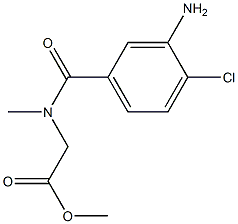 methyl 2-[(3-amino-4-chlorophenyl)-N-methylformamido]acetate,,结构式