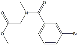 methyl 2-[(3-bromophenyl)-N-methylformamido]acetate,,结构式