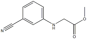 methyl 2-[(3-cyanophenyl)amino]acetate,,结构式