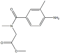 methyl 2-[(4-amino-3-methylphenyl)-N-methylformamido]acetate Structure