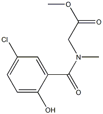 methyl 2-[(5-chloro-2-hydroxyphenyl)-N-methylformamido]acetate,,结构式
