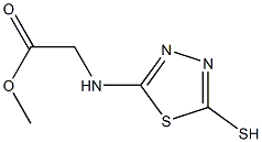 methyl 2-[(5-sulfanyl-1,3,4-thiadiazol-2-yl)amino]acetate,,结构式