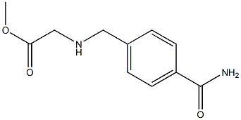 methyl 2-{[(4-carbamoylphenyl)methyl]amino}acetate Struktur