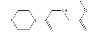 methyl 2-{[2-(4-methylpiperazin-1-yl)-2-oxoethyl]amino}acetate 化学構造式