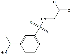 methyl 2-{[3-(1-aminoethyl)benzene]sulfonamido}acetate Struktur