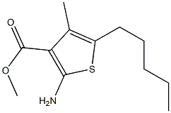 methyl 2-amino-4-methyl-5-pentylthiophene-3-carboxylate Struktur