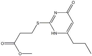 methyl 3-[(4-oxo-6-propyl-1,4-dihydropyrimidin-2-yl)sulfanyl]propanoate Struktur