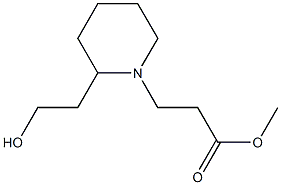 methyl 3-[2-(2-hydroxyethyl)piperidin-1-yl]propanoate Struktur