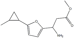 methyl 3-amino-3-[5-(2-methylcyclopropyl)furan-2-yl]propanoate Struktur