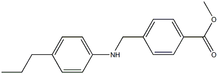 methyl 4-{[(4-propylphenyl)amino]methyl}benzoate Struktur