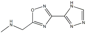 methyl({[3-(4H-1,2,4-triazol-3-yl)-1,2,4-oxadiazol-5-yl]methyl})amine,,结构式