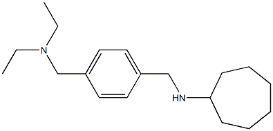 N-({4-[(diethylamino)methyl]phenyl}methyl)cycloheptanamine Structure