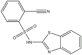 N-(1,3-benzothiazol-2-yl)-2-cyanobenzene-1-sulfonamide 结构式