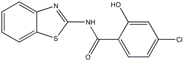 N-(1,3-benzothiazol-2-yl)-4-chloro-2-hydroxybenzamide Struktur