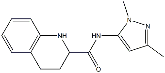 N-(1,3-dimethyl-1H-pyrazol-5-yl)-1,2,3,4-tetrahydroquinoline-2-carboxamide Structure