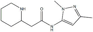 N-(1,3-dimethyl-1H-pyrazol-5-yl)-2-(piperidin-2-yl)acetamide Structure