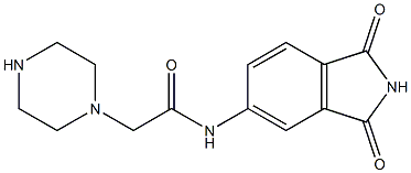 N-(1,3-dioxo-2,3-dihydro-1H-isoindol-5-yl)-2-(piperazin-1-yl)acetamide Structure