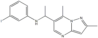 N-(1-{2,7-dimethylpyrazolo[1,5-a]pyrimidin-6-yl}ethyl)-3-iodoaniline 结构式