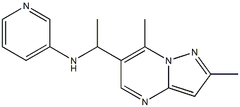 N-(1-{2,7-dimethylpyrazolo[1,5-a]pyrimidin-6-yl}ethyl)pyridin-3-amine 结构式