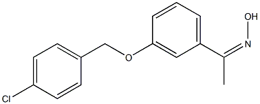 N-(1-{3-[(4-chlorophenyl)methoxy]phenyl}ethylidene)hydroxylamine Structure