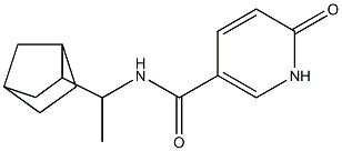 N-(1-{bicyclo[2.2.1]heptan-2-yl}ethyl)-6-oxo-1,6-dihydropyridine-3-carboxamide Struktur