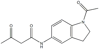 N-(1-acetyl-2,3-dihydro-1H-indol-5-yl)-3-oxobutanamide Structure
