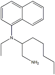 N-(1-aminoheptan-2-yl)-N-ethylnaphthalen-1-amine,,结构式