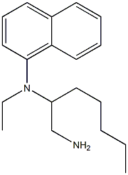 N-(1-aminoheptan-2-yl)-N-ethylnaphthalen-1-amine Structure