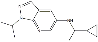 N-(1-cyclopropylethyl)-1-(propan-2-yl)-1H-pyrazolo[3,4-b]pyridin-5-amine 结构式