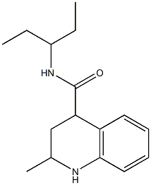 N-(1-ethylpropyl)-2-methyl-1,2,3,4-tetrahydroquinoline-4-carboxamide,,结构式