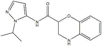 N-(1-isopropyl-1H-pyrazol-5-yl)-3,4-dihydro-2H-1,4-benzoxazine-2-carboxamide 化学構造式