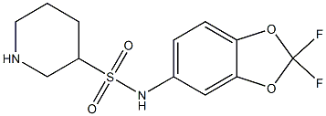 N-(2,2-difluoro-2H-1,3-benzodioxol-5-yl)piperidine-3-sulfonamide Struktur