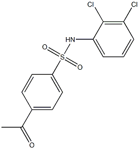 N-(2,3-dichlorophenyl)-4-acetylbenzene-1-sulfonamide 化学構造式