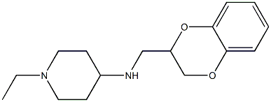 N-(2,3-dihydro-1,4-benzodioxin-2-ylmethyl)-1-ethylpiperidin-4-amine 化学構造式