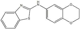 N-(2,3-dihydro-1,4-benzodioxin-6-yl)-1,3-benzothiazol-2-amine 结构式