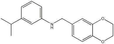 N-(2,3-dihydro-1,4-benzodioxin-6-ylmethyl)-3-(propan-2-yl)aniline Struktur