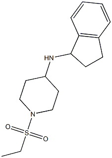 N-(2,3-dihydro-1H-inden-1-yl)-1-(ethanesulfonyl)piperidin-4-amine Structure