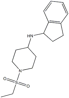 N-(2,3-dihydro-1H-inden-1-yl)-1-(ethanesulfonyl)piperidin-4-amine Struktur