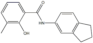 N-(2,3-dihydro-1H-inden-5-yl)-2-hydroxy-3-methylbenzamide Structure