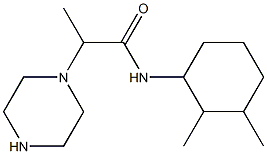 N-(2,3-dimethylcyclohexyl)-2-(piperazin-1-yl)propanamide 结构式