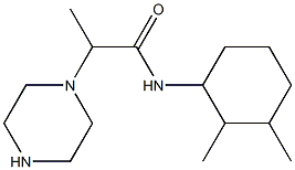 N-(2,3-dimethylcyclohexyl)-2-(piperazin-1-yl)propanamide Structure