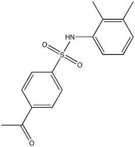 N-(2,3-dimethylphenyl)-4-acetylbenzene-1-sulfonamide Struktur