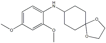 N-(2,4-dimethoxyphenyl)-1,4-dioxaspiro[4.5]decan-8-amine Struktur