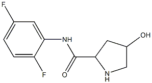 N-(2,5-difluorophenyl)-4-hydroxypyrrolidine-2-carboxamide 结构式